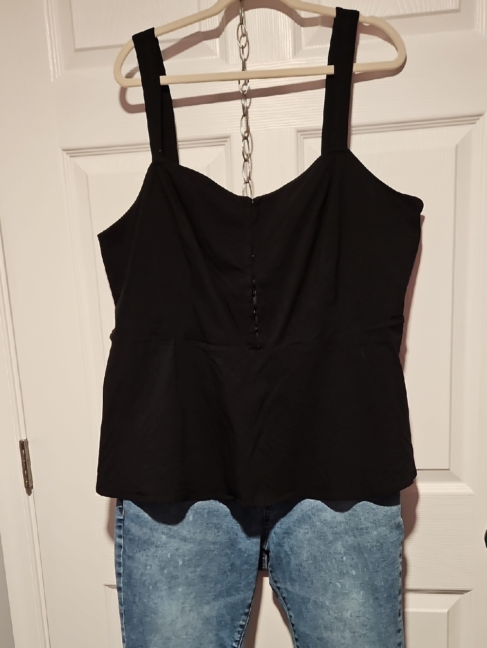 torrid Black Peplum Camisole with Front Hook-eye